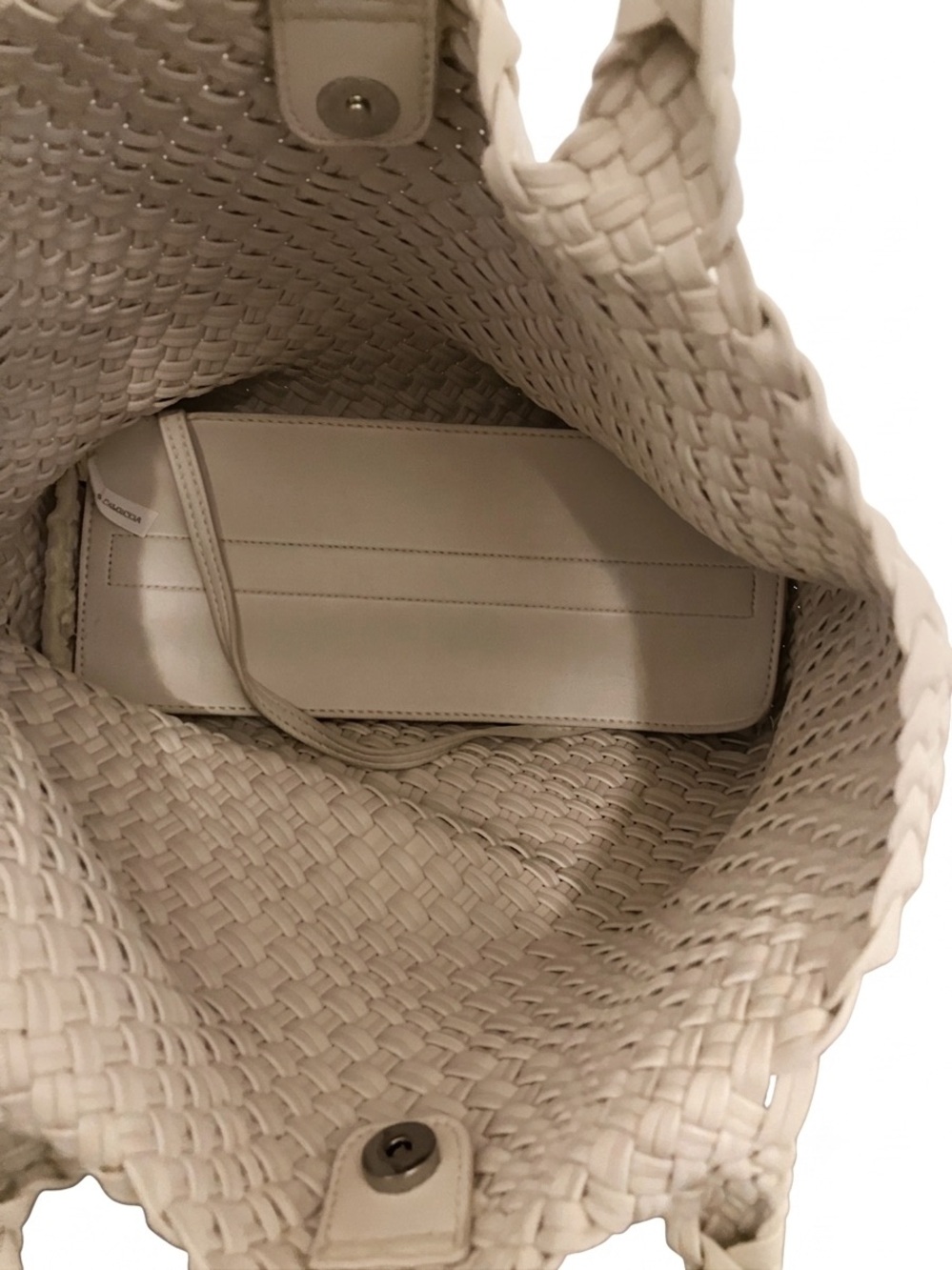 Rachel Zoe Woven Tote in Light Beige - Picture 4 of 9